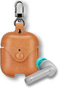 Meyaar Leather Case Cover Only Compatible with Boat Airdopes 141 & Boat Airdopes 148 (Earbuds Not Included) (Leather Yellow)