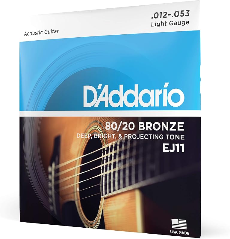 D'Addario EJ11 12-53 Bronze Light Acoustic Guitar Strings