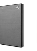 Seagate One Touch 2TB External HDD with Password Protection – Space Gray, for Windows and Mac, with 3 yr Data Recovery Ser...