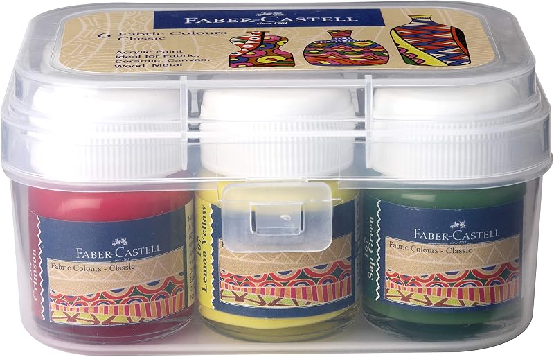 Faber-Castell Fabric Color - Pack of 6 (Assorted)