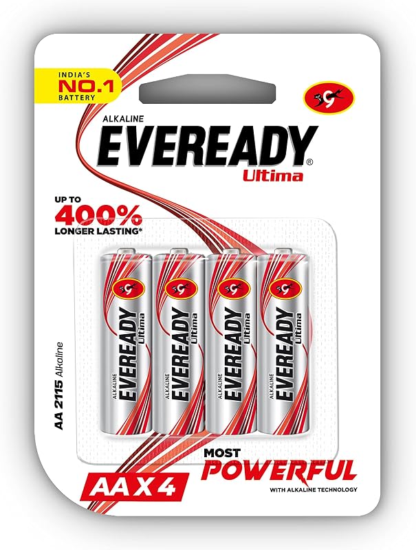 Eveready Ultima Alkaline AA Battery - Pack of 4
