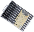 BRUSTRO Technical Pen (Set of 9) (Includes: 1 each of 0.05mm; 0.1mm; 0.2mm; 0.3mm; 0.4mm; 0.5mm; 0.6mm; 0.8mm & Brush.)