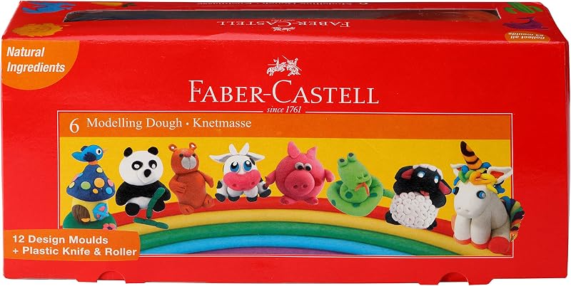 Faber-Castell Modelling Dough - Pack of 6 (Assorted)