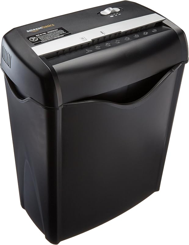 AmazonBasics 6-Sheet Cross Cut Paper and Credit Card Shredder