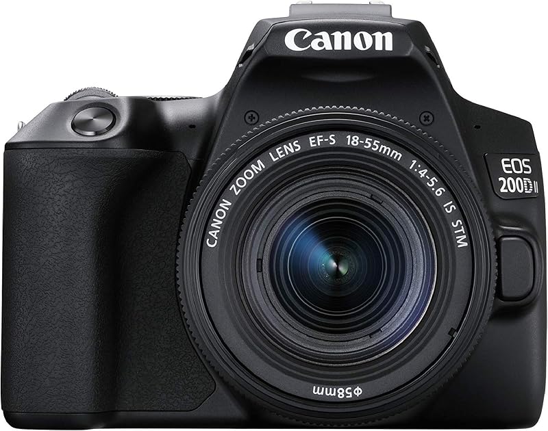 Canon EOS 200D II 24.1MP Digital SLR Camera + EF-S 18-55mm f4 is STM Lens (Black)