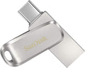 SanDisk Ultra Dual Drive Luxe USB Type-C 512GB, Metal Pendrive for Mobile (Silver)
