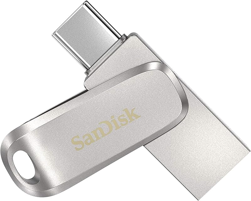 SanDisk Ultra Dual Drive Luxe USB Type-C 512GB, Metal Pendrive for Mobile (Silver)