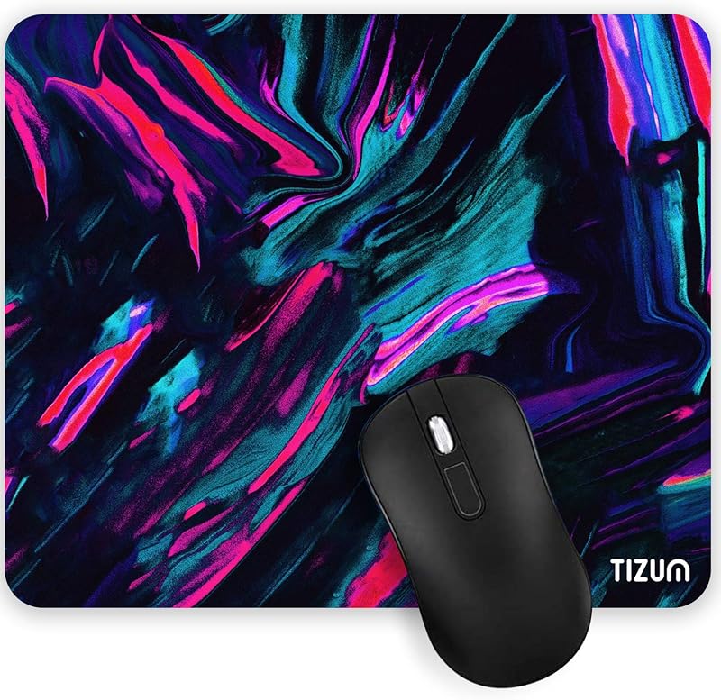 Tizum Mouse Pad - Computer Mouse Mat with Anti-Slip Rubber Base & Smooth Mouse Control with Spill-Resistant Surface for La...