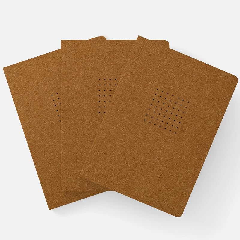 FACTOR NOTES Notebooks Pack of 3: B6 Sized | 90 GSM | Plain Journal Diary (Kraft)