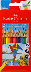 Faber-Castell Triangular Colour Pencils - Pack of 24 (Assorted)