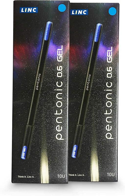 Pentonic Gel Pen (Pack of 20, Blue Ink)