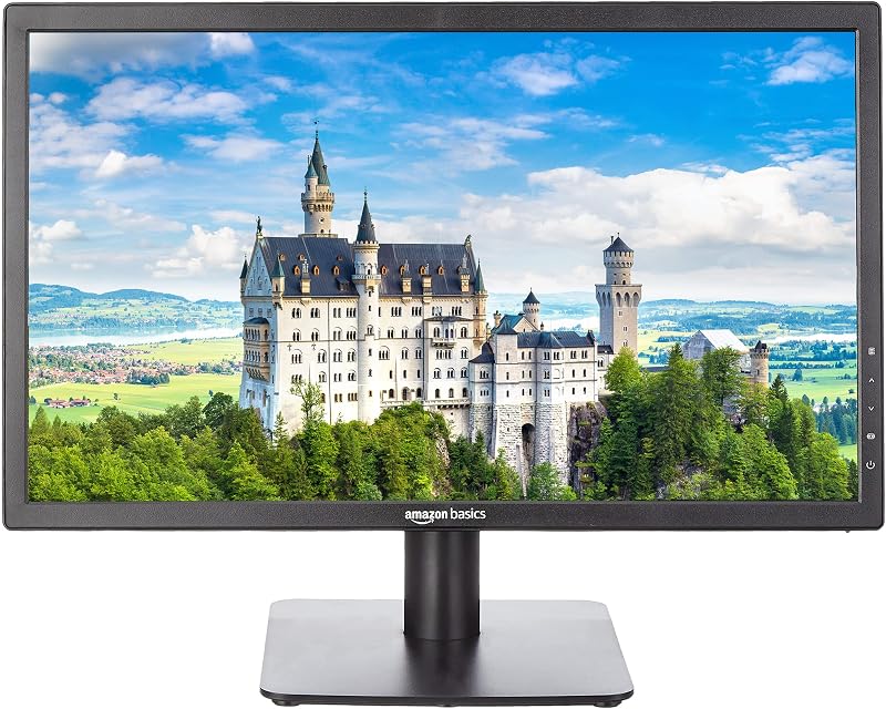 Amazon Basics 21.5-Inch (54.5cm) LCD 1920 x 1080 Pixels Monitor, Full HD (1080p),75 Hz Refresh Rate, 5ms Response Time, 8-...