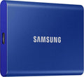 Samsung T7 1TB Up to 1,050MB/s USB 3.2 Gen 2 (10Gbps, Type-C) External Solid State Drive (Portable SSD) Blue (MU-PC1T0H)