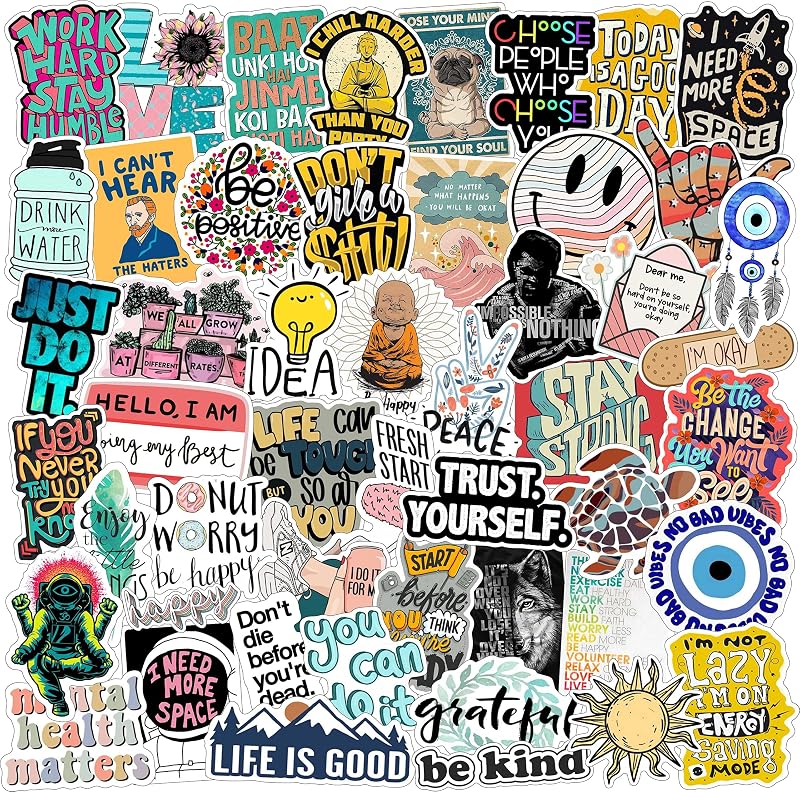 Junkyard Quotations Vinyl Stickers for laptops Scrapbook and Decorating Other Gadgets (Pack of 50)